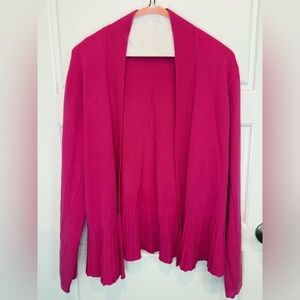 Woman’s Grace Karin Size Xl Fuschia Open Front Peplum Cardigan
